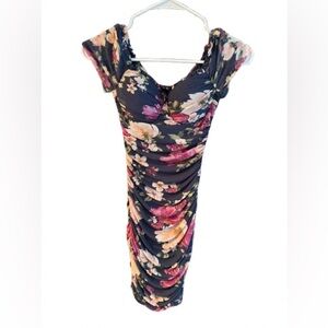 Windsor Floral Ruched Bodycon Dress